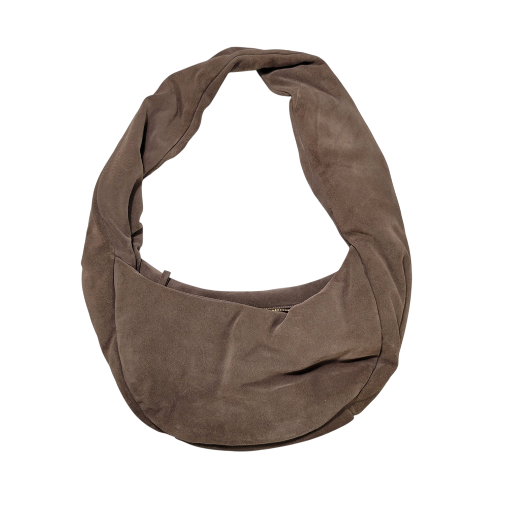 Ree Projects Wyn Stylish Ash Brown Suede Shoulder Bag